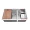 Ruvati 28-inch Workstation Sink 60/40 Double Bowl Undermount Low Divide 16 Gauge Stainless Steel RVH8341 - alternate 4